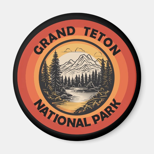 Aimant Grand Teton mountains National Park Wyoming (Devant)