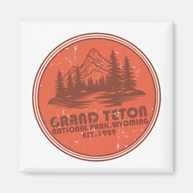 Aimant Grand Teton mountains National Park Wyoming (Devant)