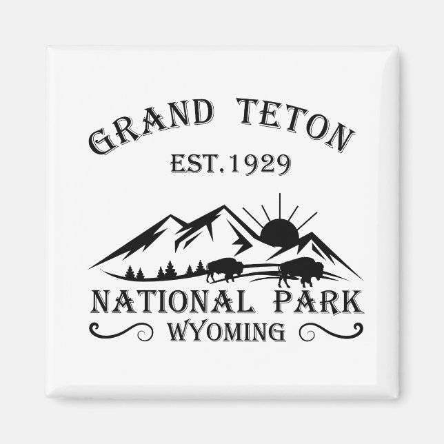 Aimant Grand Teton mountains National Park Wyoming (Devant)
