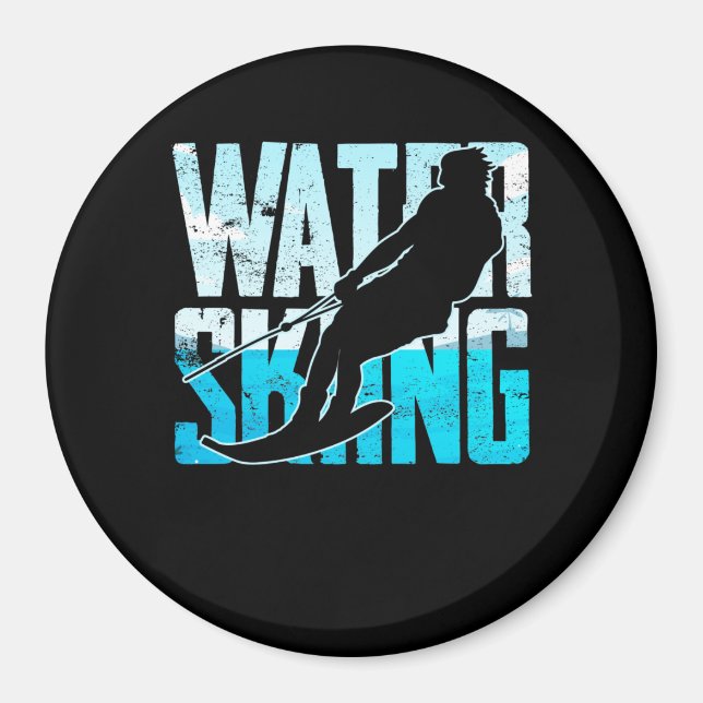 Aimant Grand Water Skiing Venin Water Skiing Water Skier (Devant)