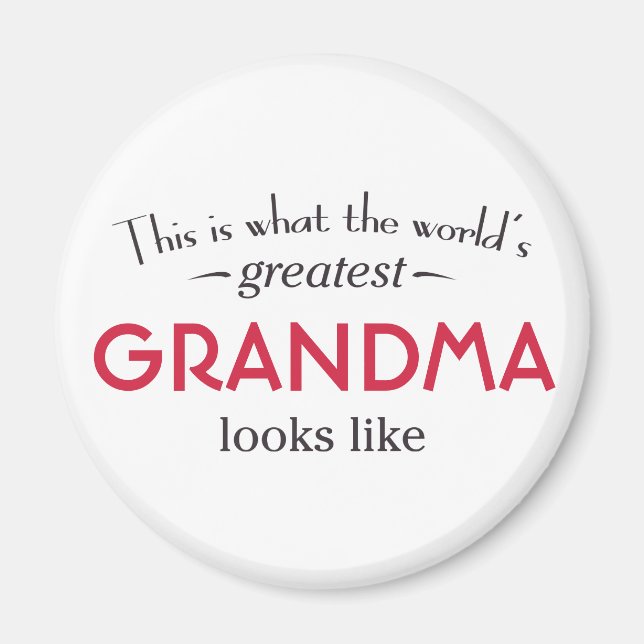 Aimant Grande grand-mère du monde (Devant)