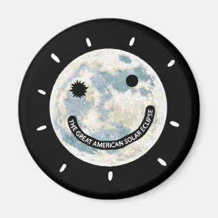 Aimant Grande lune américaine Emoji d'éclipse solaire