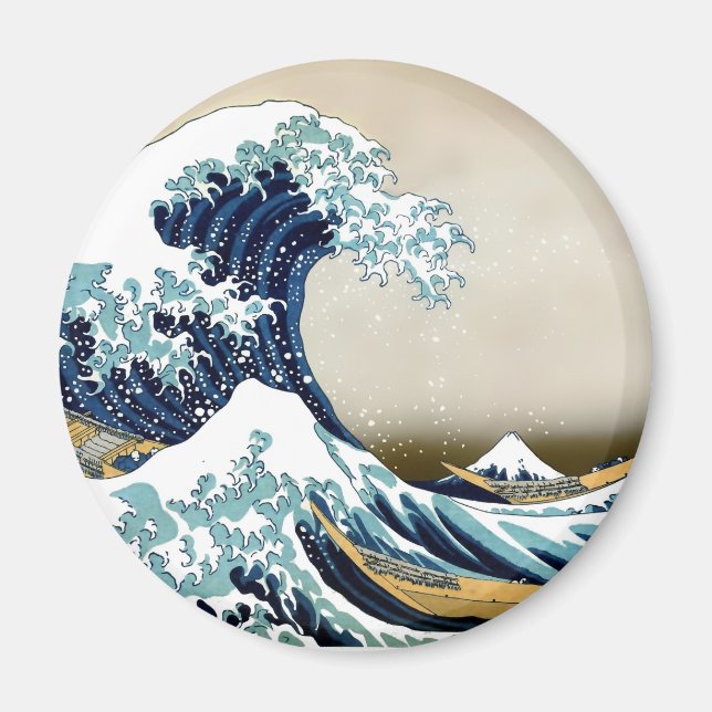 Aimant Grande vague de haute qualité au large de Kanagawa (Devant)