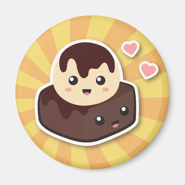 Aimant Grandes paires de glace à la vanille et de (Devant)