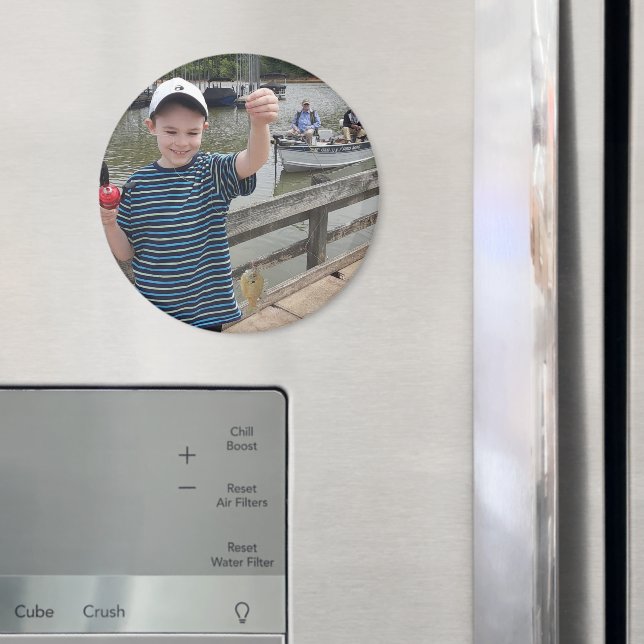 Aimant Grandkids Photo Template My First Fish! (In situ (réfrigérateur))