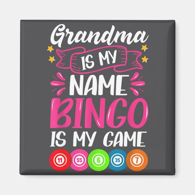 Aimant Grandma Bingo Player Funny Bingo Quote Design  (Devant)