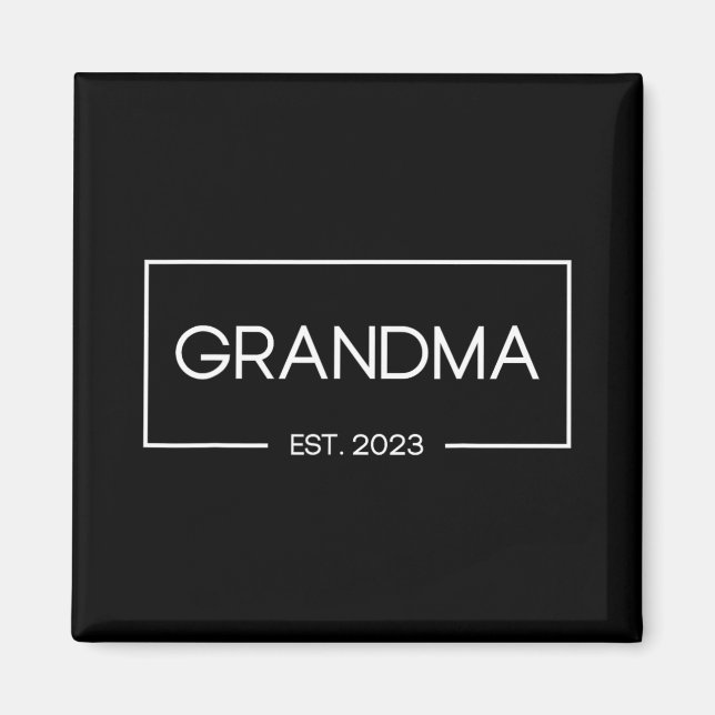 Aimant Grandma Est 2023 New Grandmother First Time  (Devant)