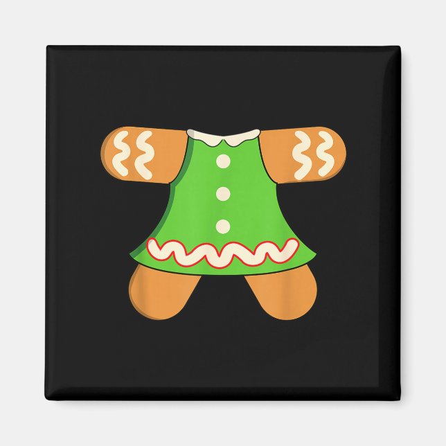 Aimant Grandma Gingerbread Man Costume Matching Christmas (Devant)