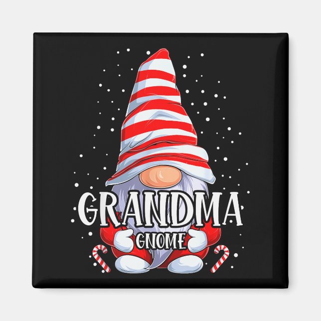 Aimant Grandma Gnome Christmas Pajamas Matching Family Gr (Devant)