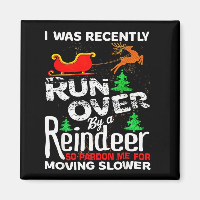 Aimant Grandma Got Run Over By A Reindeer Christmas So Pa (Devant)