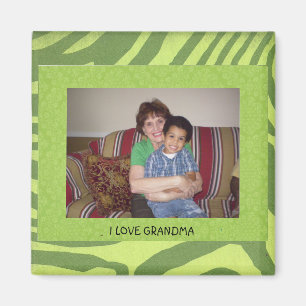 Aimant GRANDMA : "I Love Grand-mère" Cadre photo