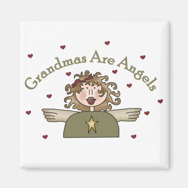 Aimant Grandmas sont des t-shirts et des cadeaux Angels (Devant)