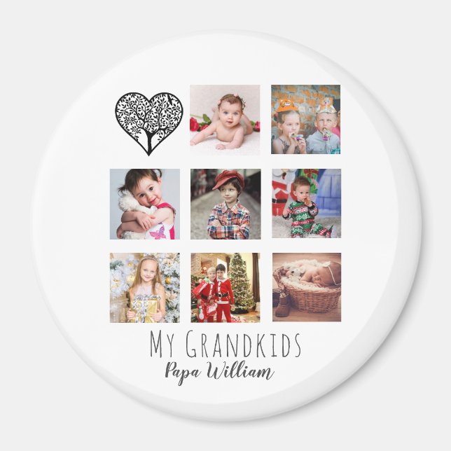 AIMANT GRANDPA PHOTO COLLAGE CADEAU FIER GRANDAD (Devant)