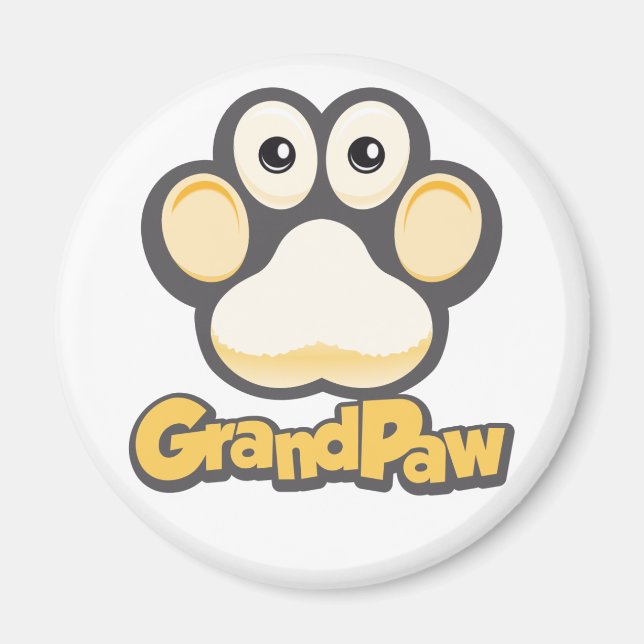 Aimant Grandpaw logo magnétique rond (Devant)