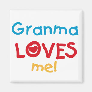 Aimant Granma aime mes t-shirts et cadeaux