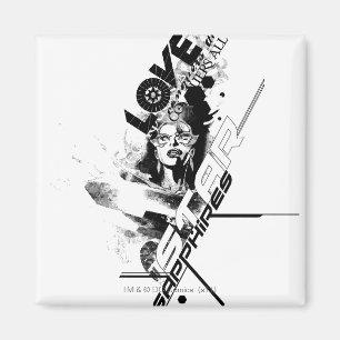 Aimant Graphique 9 de saphir d'étoile