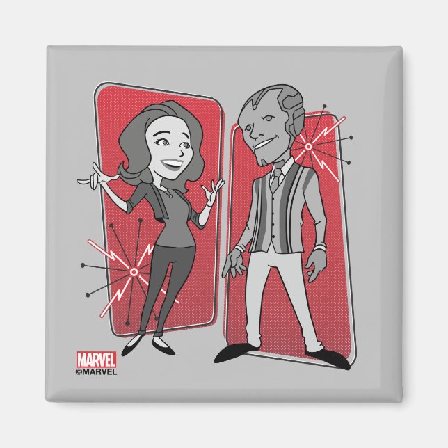 Aimant Graphique d'animation rétro WandaVision (Devant)