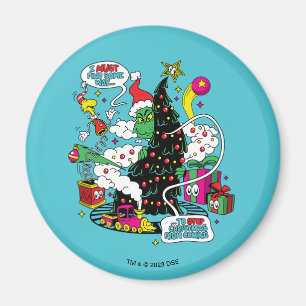 Aimant Graphique de Noël coloré Grinch