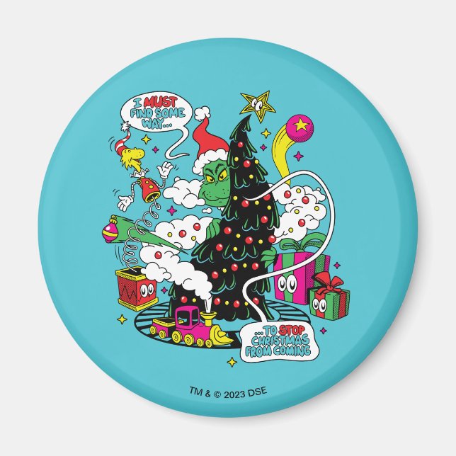 Aimant Graphique de Noël coloré Grinch (Devant)