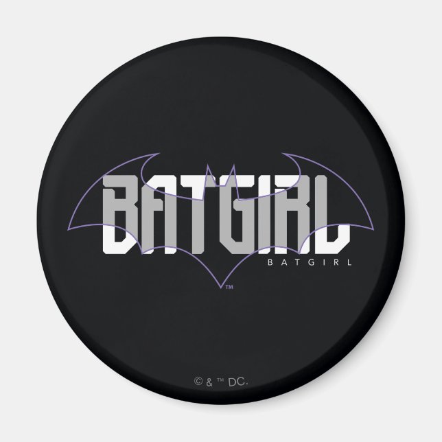 Aimant Graphique de nom haute technologie Batgirl (Devant)