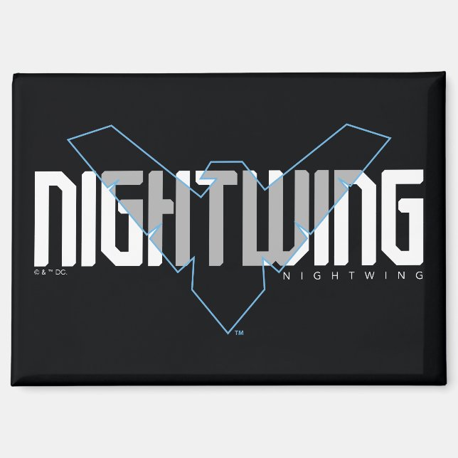 Aimant Graphique de nom high-tech Nightwing (Recto)