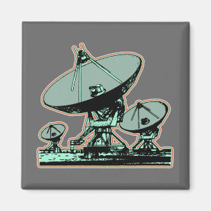 Aimant Graphique de parabole satellite rétro