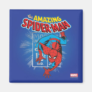 Aimant Graphique de prix rétro Spider-Man
