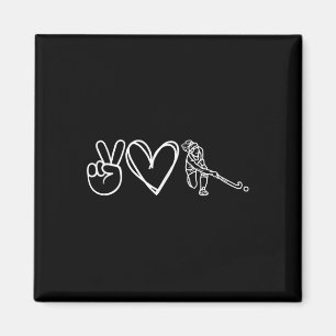 Aimant Graphique de sport minimaliste de hockey sur gazon