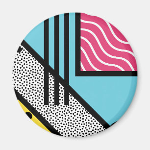 Aimant graphique de style pop art memphis Abstrait dans l