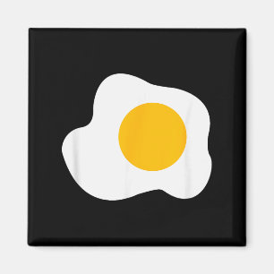 Aimant Graphique d'œuf frit drôle amateur d'œufs petit dé