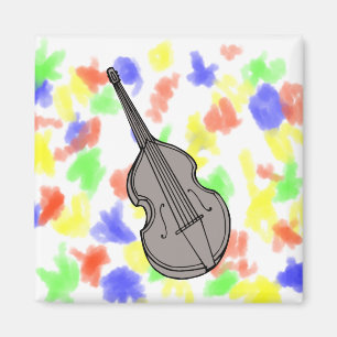 Aimant Graphique droit de guitare basse de violon