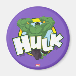 Aimant Graphique du personnage et du nom de Hulk