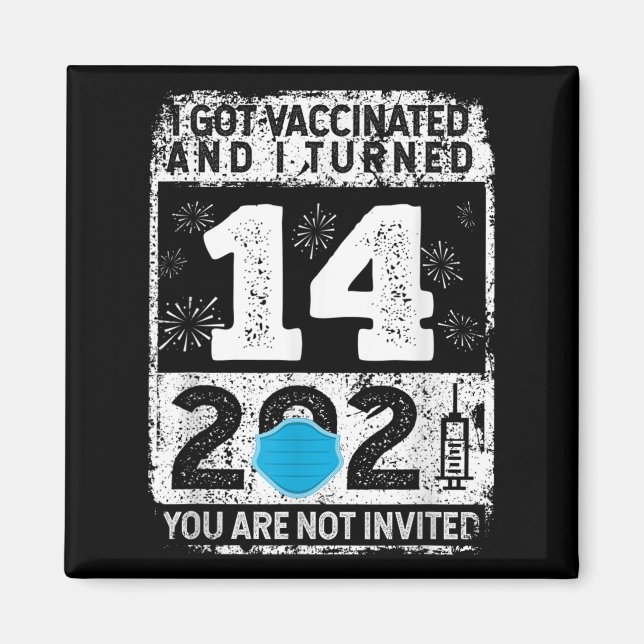 Aimant Graphique sur les Humours amusants vaccinés 2021 C (Devant)