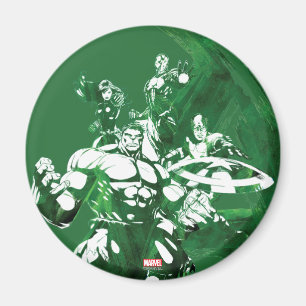 Aimant Graphisme aquarelle Avengers