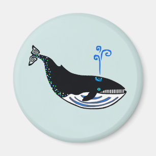 Aimant Graphisme - BALEINE Bleue - Faune - Spray Océaniqu