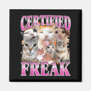 Aimant Graphisme de chat certifié bootleg humour drôle ge