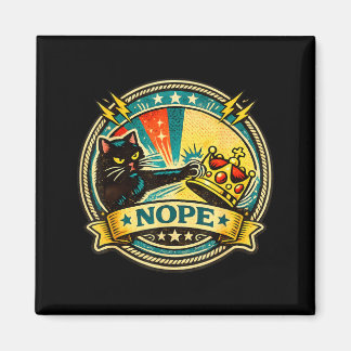 Aimant Graphisme de chat noir impertinent avec attitude d