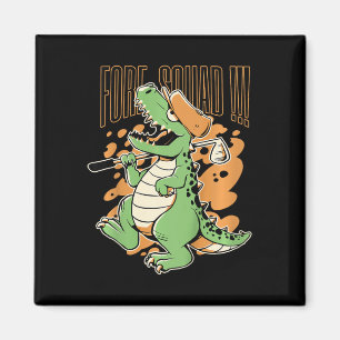 Aimant Graphisme de joueur de golf avec T-rex dinosaure p
