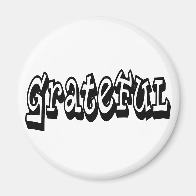 Aimant Grateful Dire Graffiti Style typographie (Devant)