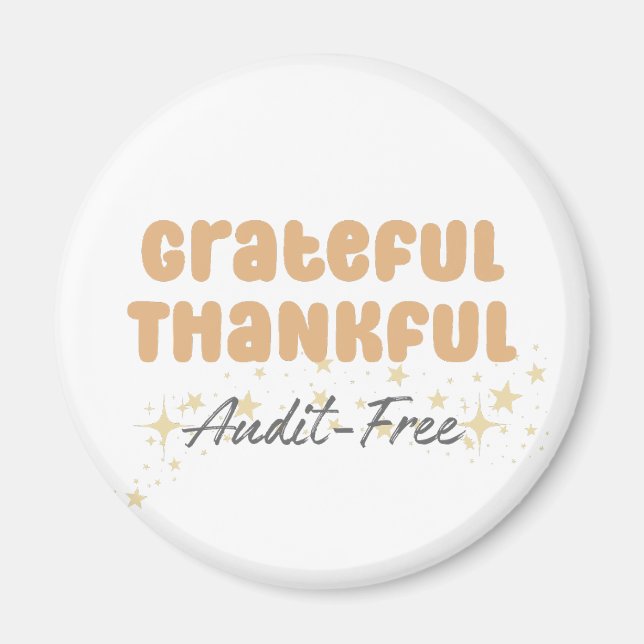 Aimant Grateful Vérification gratuite - Drôle comptable (Devant)