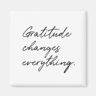 Aimant Gratitude Change tout Typographie