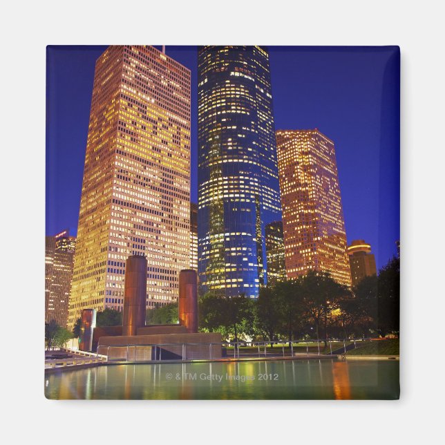 Aimant Gratte-ciel dans le centre de Houston (Devant)