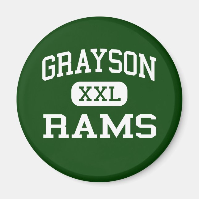 Aimant Grayson - Rams - Lycée - Loganville Géorgie (Devant)