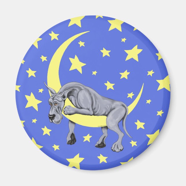 Aimant Great Dane Blue Twinkle - Customisé (Devant)