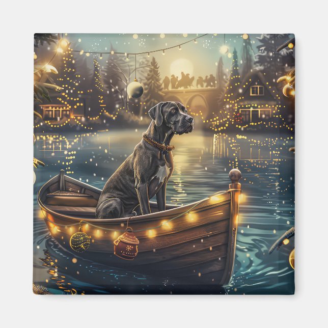 Aimant Great Dane Christmas Festive Voyage (Devant)
