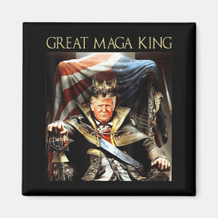 Aimant Great Mega King USA Flag Fier Ultra Maga Trump