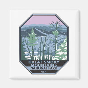 Aimant Great Smoky Mountains National Park Retro