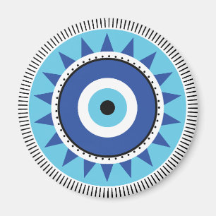 Aimant Grec Mal Eye Bleu
