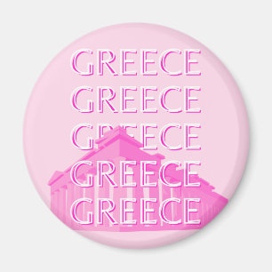Aimant Grèce, Art Voyage, Art Voyage Pastel, Rose