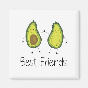 Aimant Green Avocado Cartoon Friendship Image Friend Art